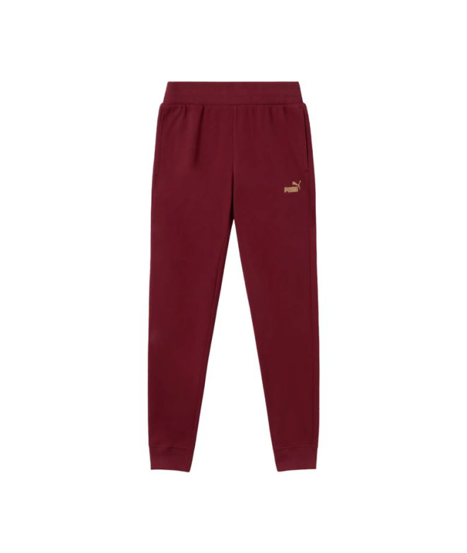 Pantalón Puma Ess+ Textured Foil L Mujer Granate