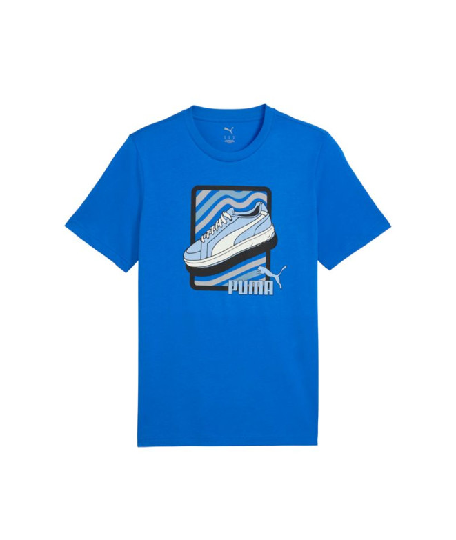 Camiseta Puma Graphic Sneaker Mountain Azul Homem