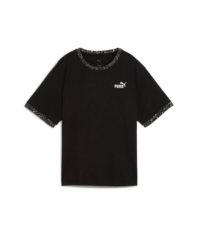 Camiseta Puma Essentials Graphic Animal R Mujer Negro