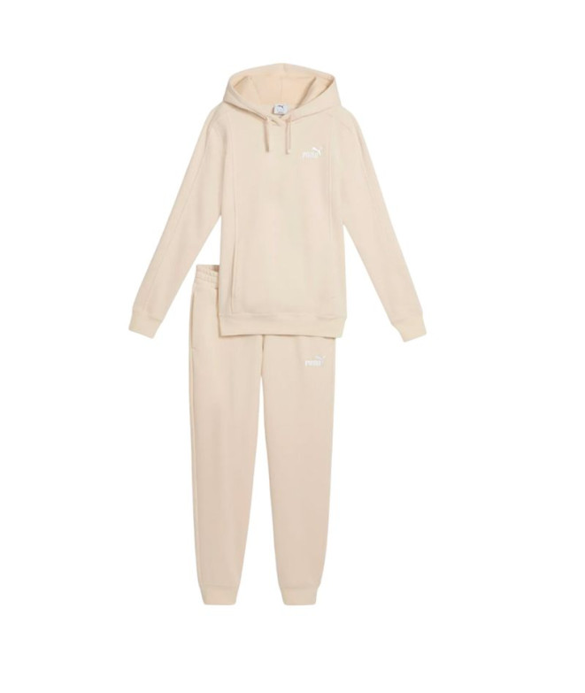 Fato de treino Puma ded Sweat Suit Fl Beige Mulher