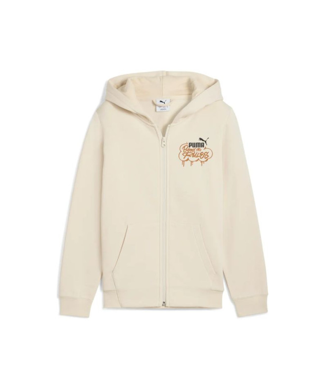 Camiseta Puma Mid90S Full-Zip Fl B Infantil Beige