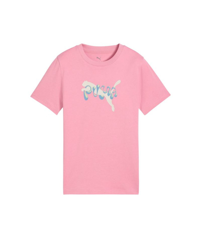 Camiseta Puma Tweenerverse Graphic Rosa Niña