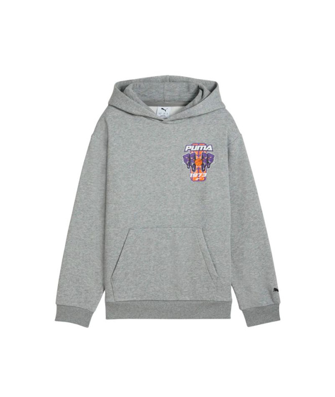Sweat Puma Basketball Hoopstell Medium Gris Enfant