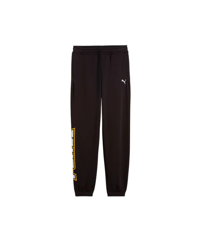 Pantalón Puma Basketball Hoopstell Negro Infantil