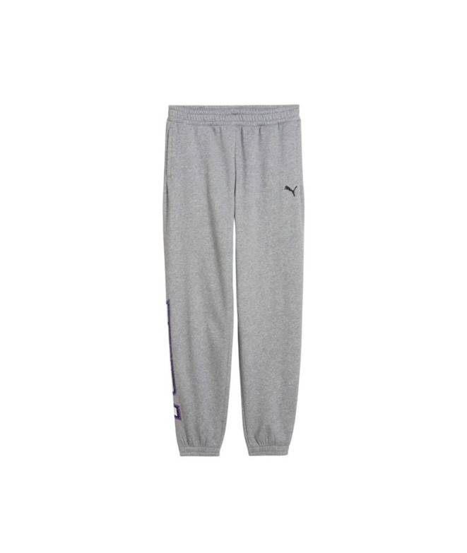 Pantalón Puma Basketball Hoopstell Medium Gris Infantil