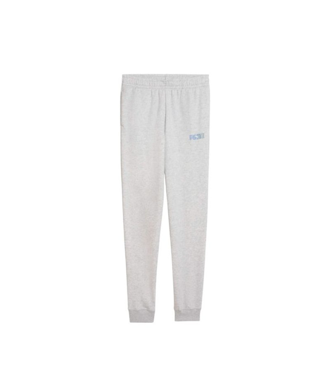 Calça Puma Essentials Logo Lab Sweatpa Light Cinza H Infantil