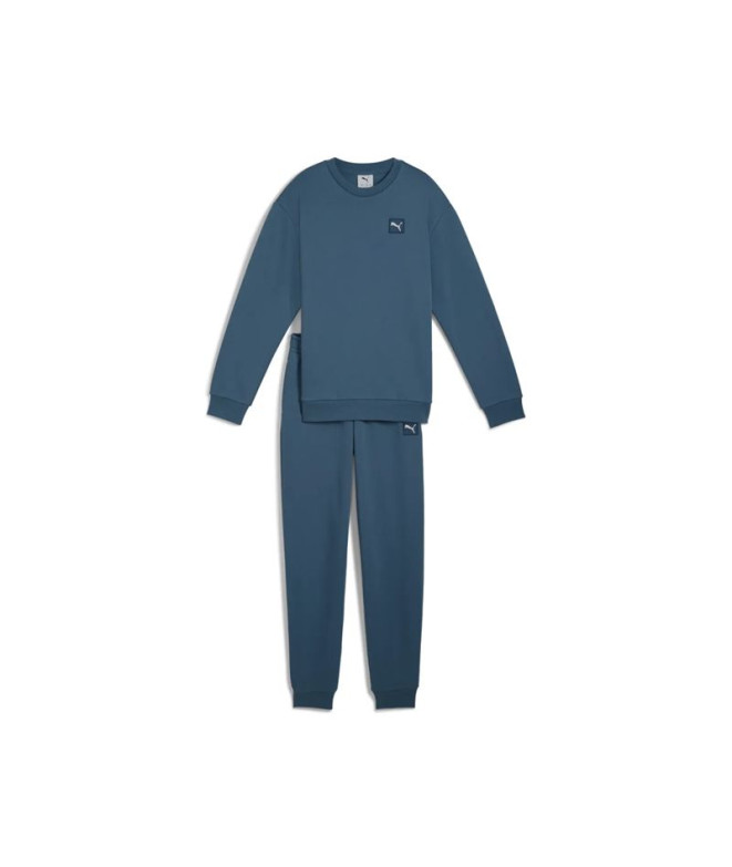 Chándal Puma Essentials Elevated Relaxed Infantil Dark Indigo