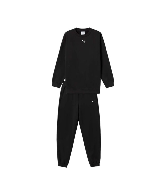 Fato de treino Puma Loungewear Oversized Preto Infantil