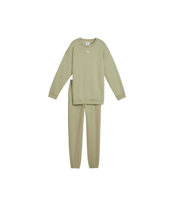 Chándal Puma Loungewear Oversized Lux Army Niña