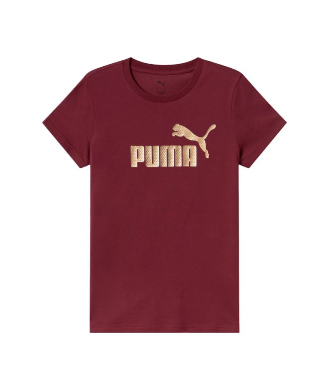T-shirt Puma Ess+ Textured Foil B Grenat