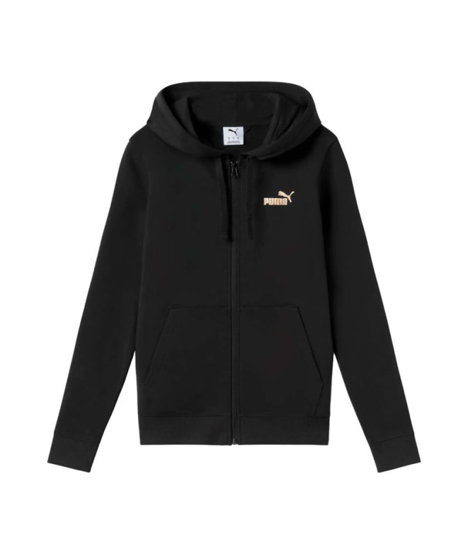 Casaco Puma Ess+ Textured Foil F Preto Mulher