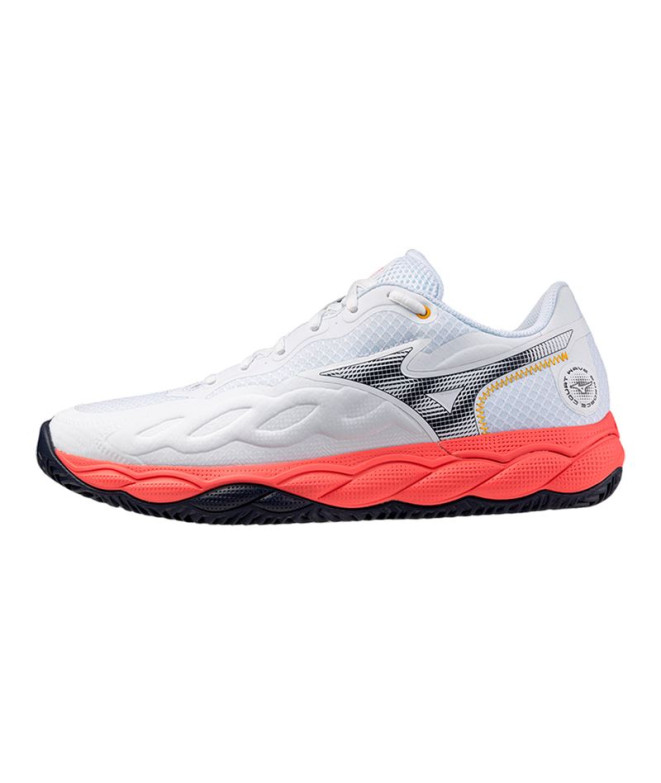 Chaussures de Pádel Mizuno Wave Enforce Court Cc Homme Blanc/Bleu/Calypsocor