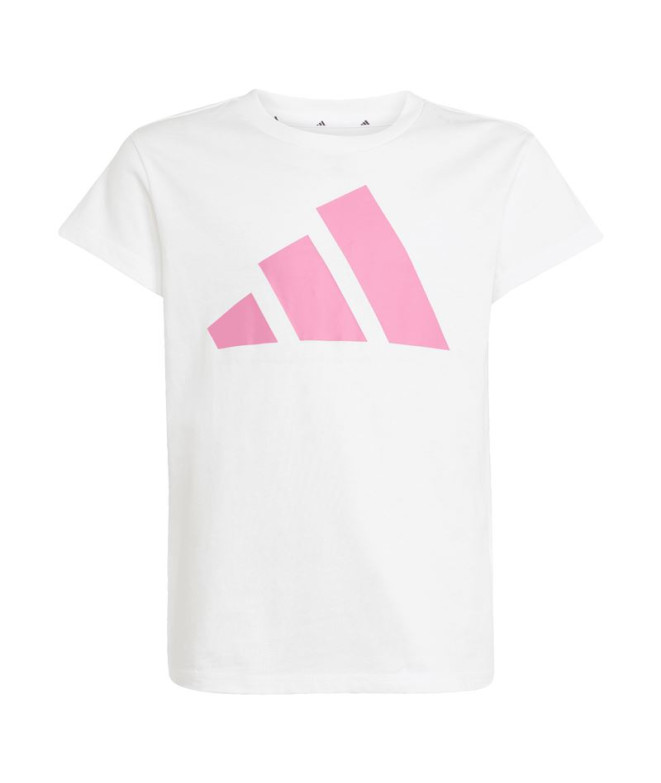 Camiseta adidas Jg Bl 160 Menina Branco / Rosa