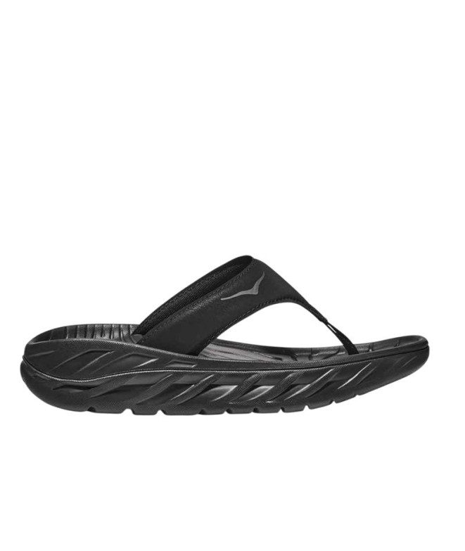 Chanclas de recuperación Hoka Ora Recovery Flip Mujer Negro/Dk Gris