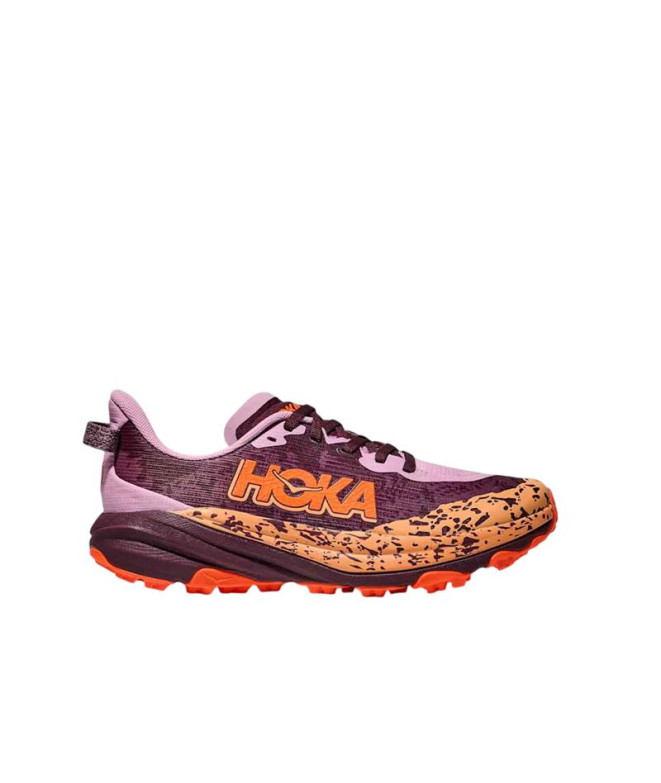 Chaussures de Trail Hoka et Speedgoat 6 Enfant Orange/Mauve