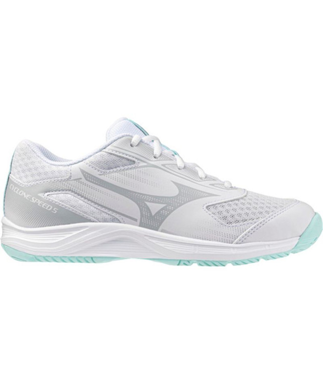 Chaussures de Volley-ball Mizuno Cyclone Speed 5 Femme Blanc/Bleu