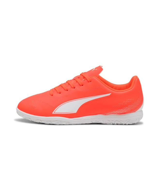 Sapatilhas de Futsal Puma Vitoria II It Infantil Glowing Vermelho/Branco