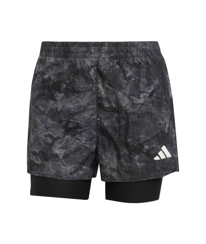 Calça de Running adidas Otr Sd 2In1 Mulher Cinza/Preto