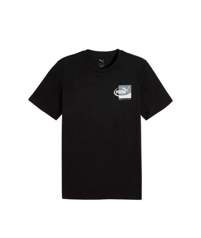 Camiseta Puma Graphic Small Box Te Negro Hombre