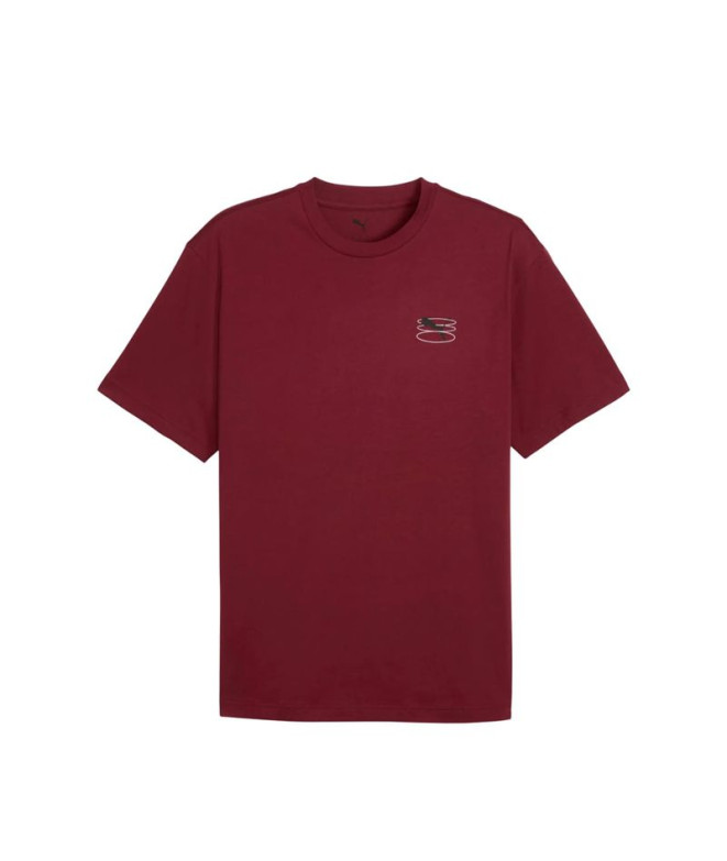 T-shirt Puma Graphic Grid Grenat Homme
