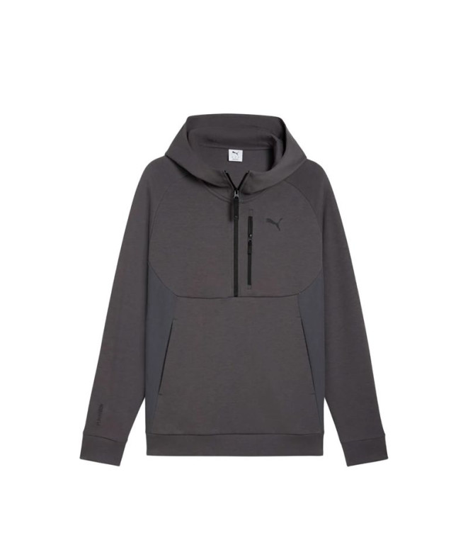 Sweat Puma tech Half Zip Ho, Gris Foncé, Homme