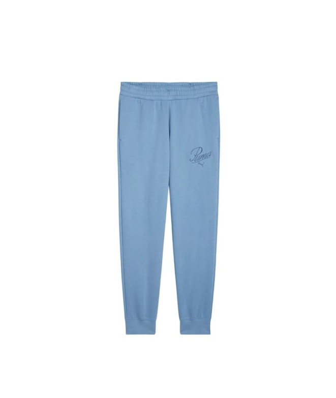 Pantalón Puma Essentials Script Azul Mujer