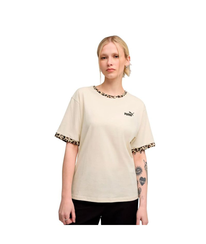Camiseta Puma Essentials Graphic Animal R Beige...