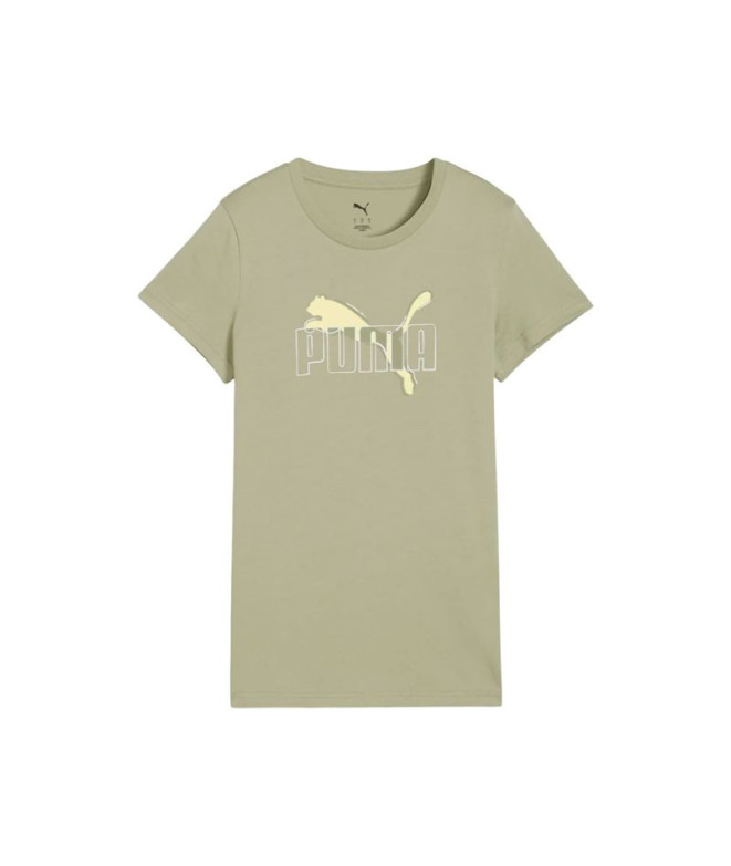 Sudadera Puma Essentials Logo Lab ,Lux Army, Mujer