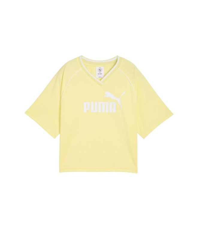 Camiseta Puma Essentials Relaxed Cropped Gold Moon Mujer