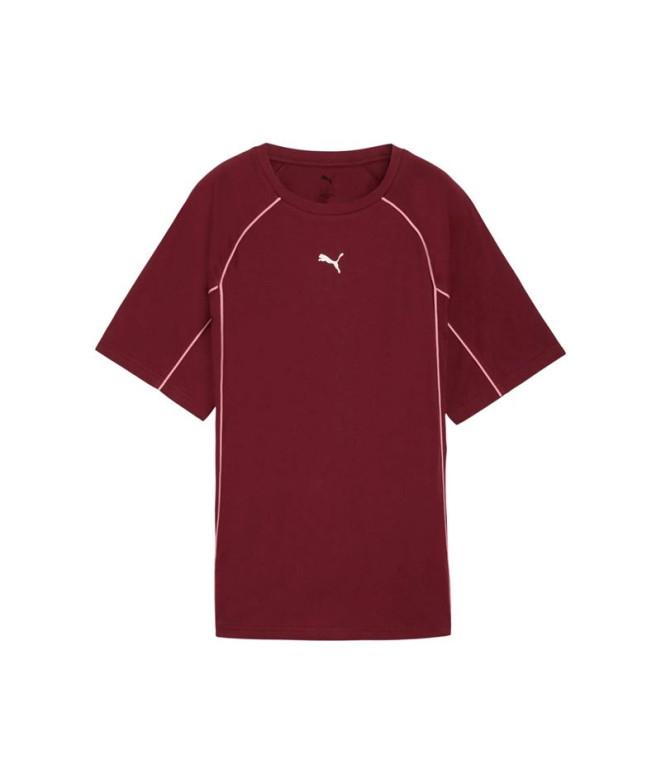Camiseta Puma Sport Relaxed Granate Mujer