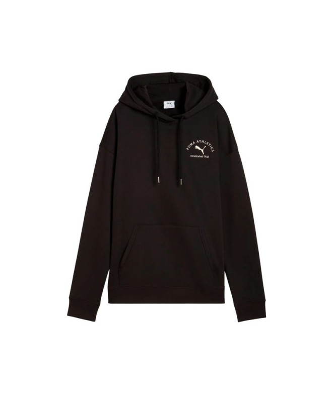 Sudadera Puma Class Relaxed H, Black, Mujer