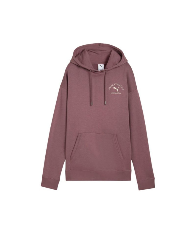 Sudadera Puma Class Relaxed H,Raisin, Mujer