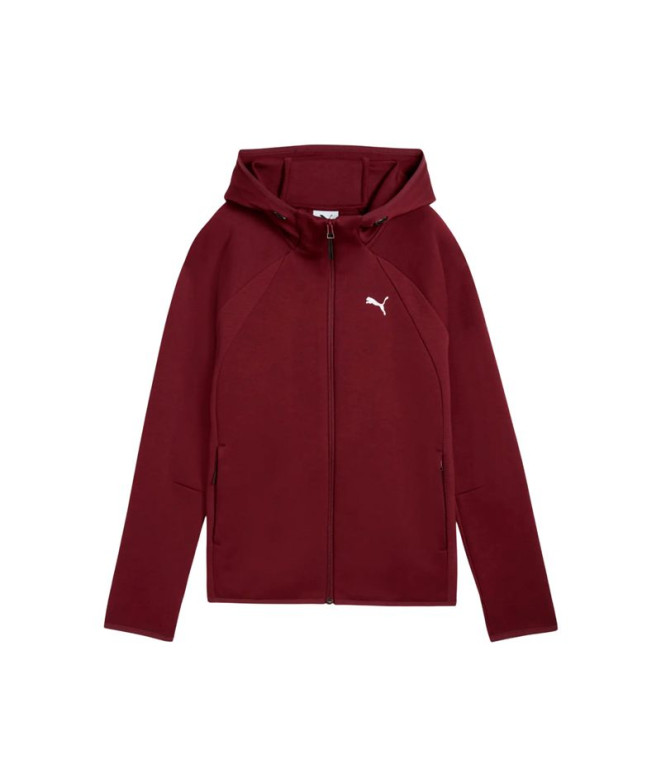 Moletom Puma Evostripe Full-Zip H,Ruby Shimmer, Mulher