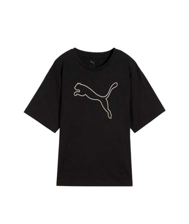 Camiseta Puma Her Relaxed Graphic Negro Mujer