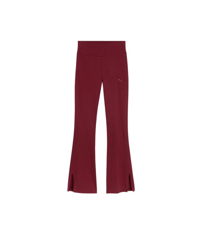 Mallas Puma Her High-Waist Flare Granate Mujer
