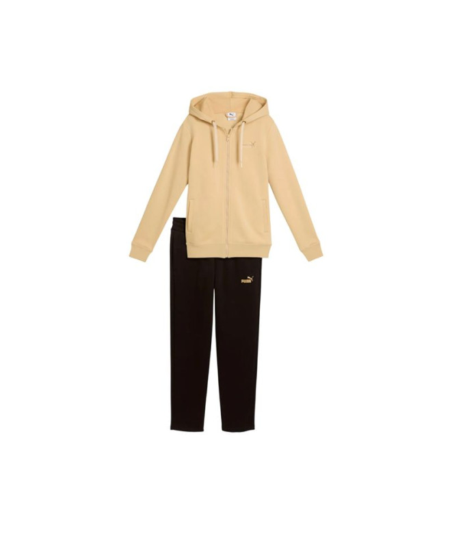 Fato de treino Puma Metallic ded Swea Pebble Path Mulher