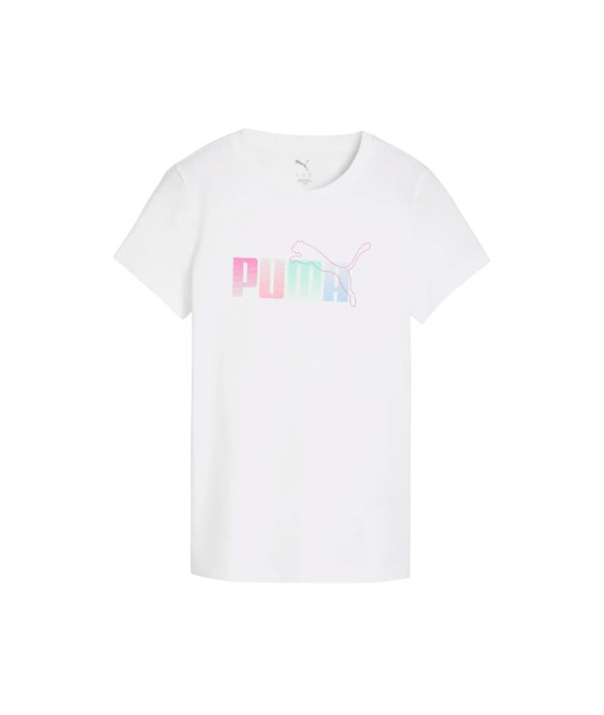 Camiseta Puma Graphic Stacked , White, Mujer