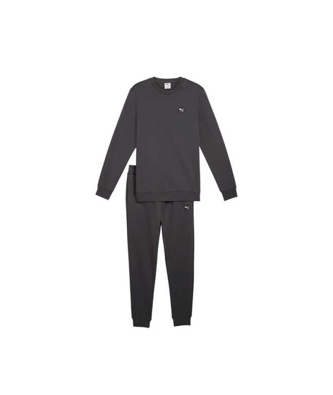 Survêtement Puma Essentials Elevated Crew Sw Gris Foncé Homme
