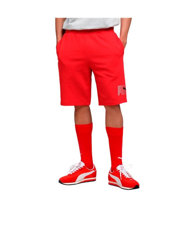 Pantalon Puma Essentials Logo Lab Rouge Homme