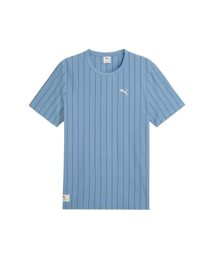 Camiseta Puma Class Striped Azul Homem