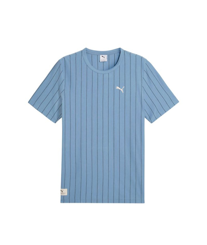 Camiseta Puma Class Striped Azul Hombre