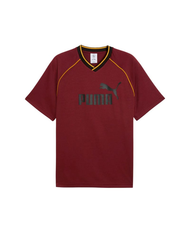 Camiseta Puma Essentials Football Granate Hombre