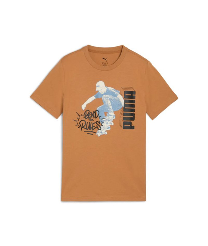 Camiseta Puma Mid90S Graphic I Infantil Melted Caram