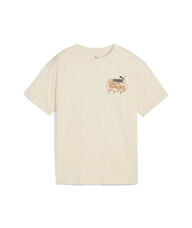 Camiseta Puma Mid90S Graphic I Infantil Beige