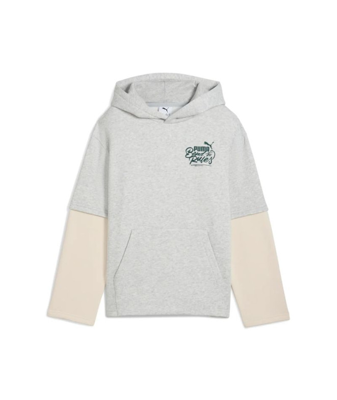 Sudadera Puma Mid90S Layered di Infantil Light Gris H