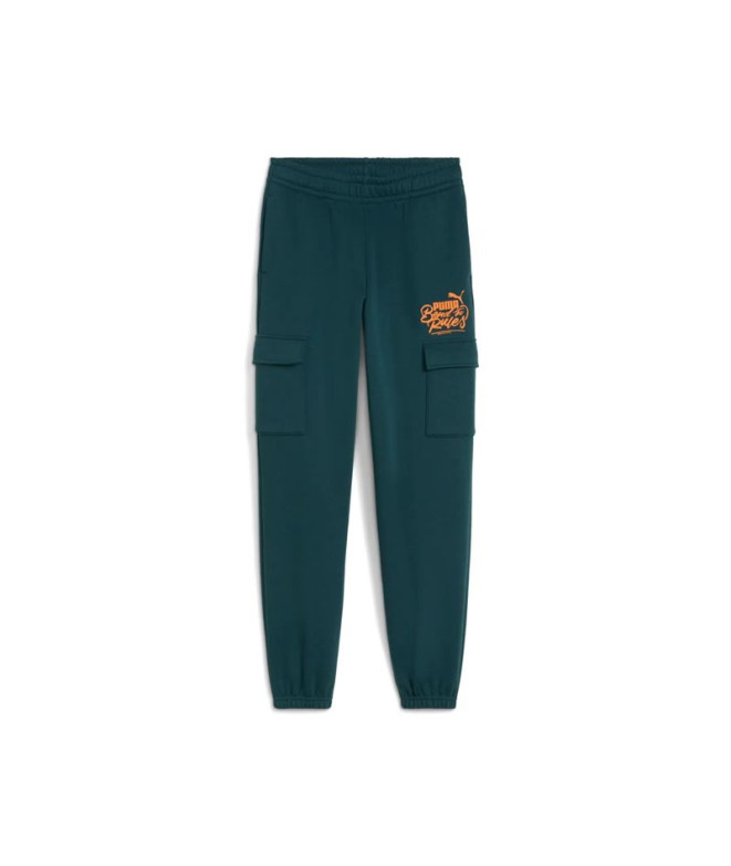 Pantalón Puma Mid90S Cargo Sweatpa Infantil Verde Terrai