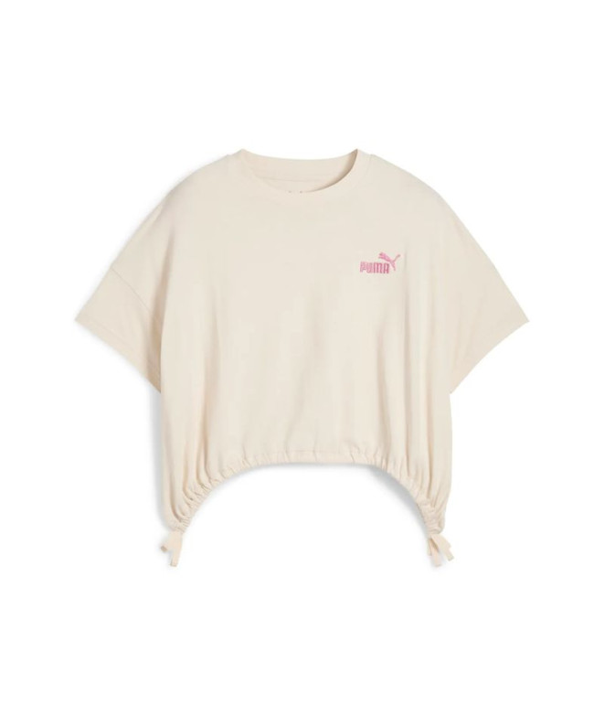 T-shirt Puma Tweenerverse Knotted Fille Beige
