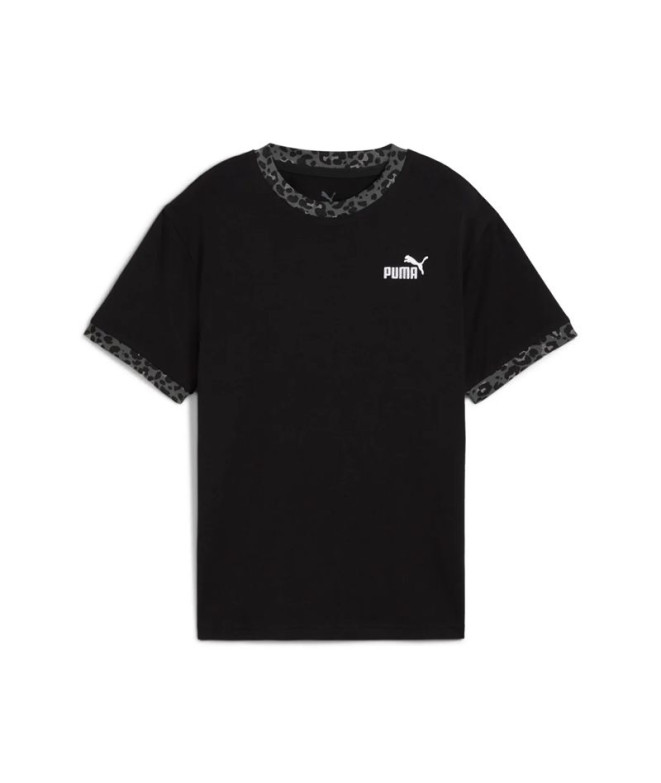 Camiseta Puma Essentials Graphic Animal R Niña Negro