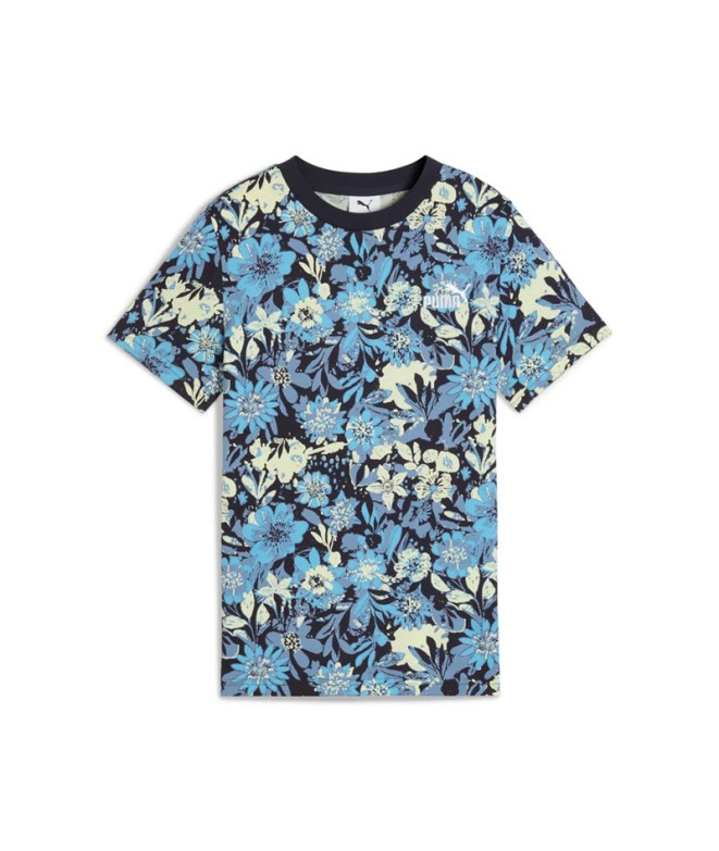 Camiseta Puma Essentials Nature 2.0 Aop Niña Azul