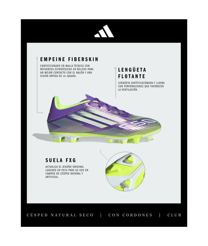 Bottes de Football adidas F50 Club Fg/Mg Rafmor...